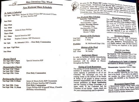 On our website, we have tried to supply you with. . Ballaghaderreen parish newsletter